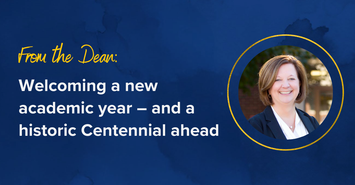 Welcome message from the Dean Kitko